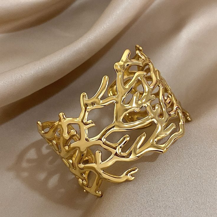 Gold Plated Stainless Steel Cuff Bracelet