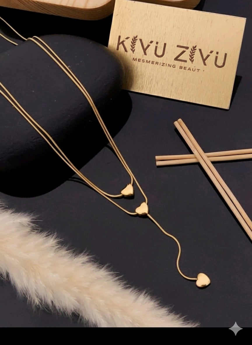 Golden Heart Layered Necklace