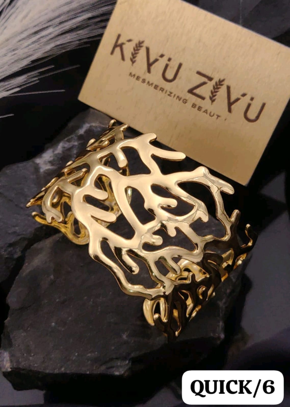 Gold Plated Stainless Steel Cuff Bracelet