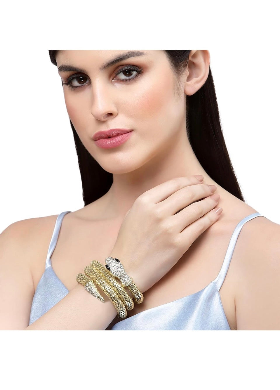 Luxury Snake Necklace - Fashion Statement Jewelry with Black Eyes