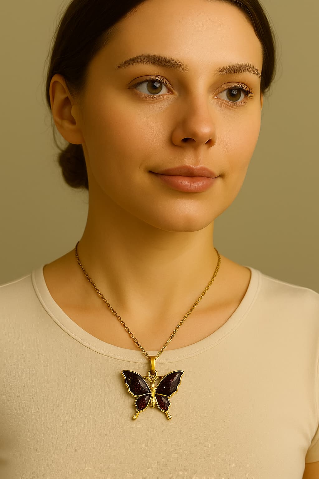 Golden Butterfly Resin Pendant – Where Elegance Meets Nature