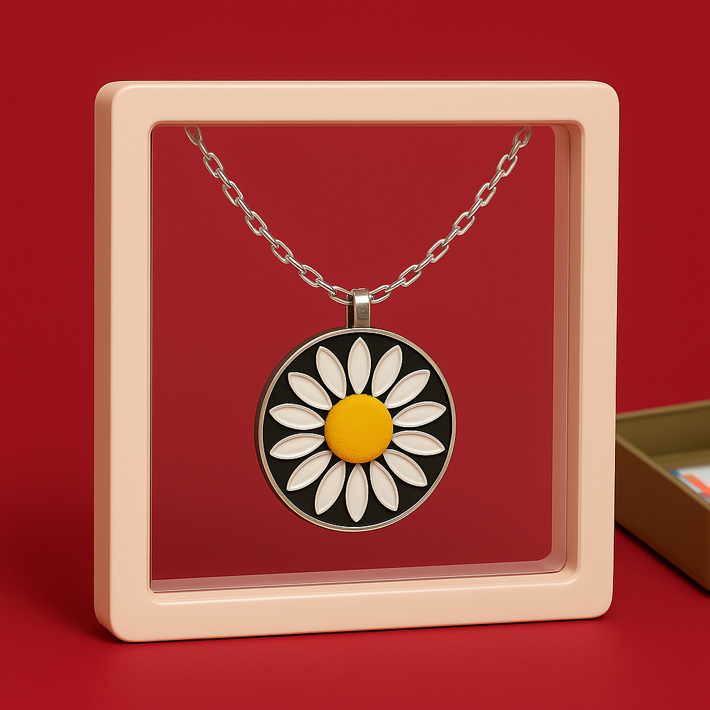 🌼 Real Daisy Resin Pendant Necklace – Nature’s Charm in Every Detail! 🌼
