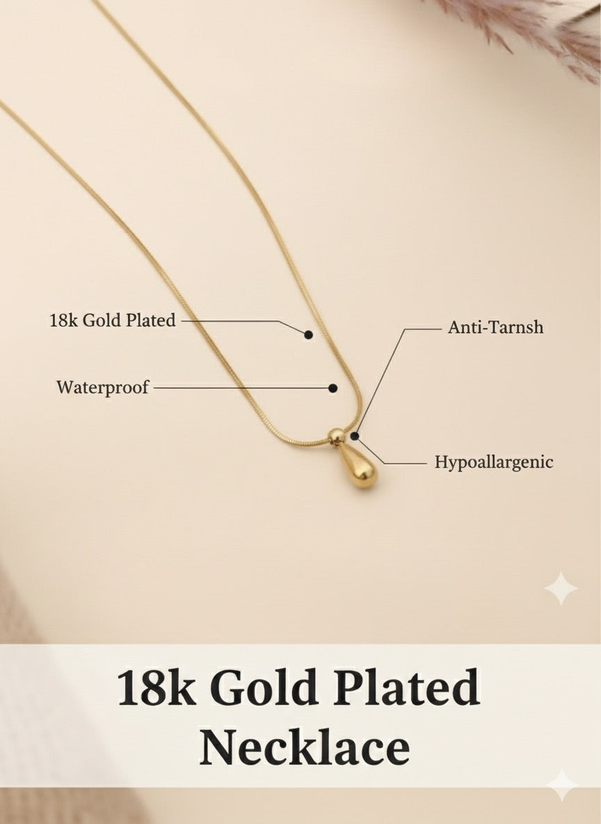 The 'Liquid Gold' Teardrop Necklace