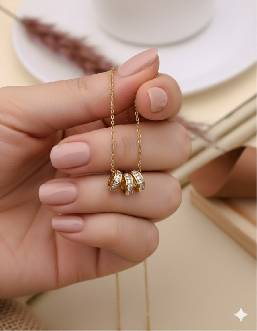 Interlocking Ring Necklace