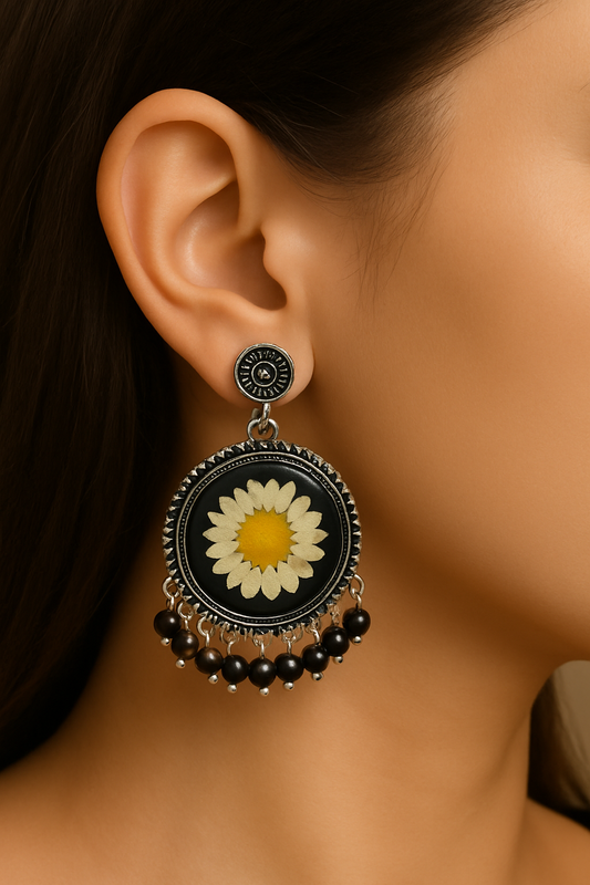 Handcrafted Resin Flower Earrings for Women