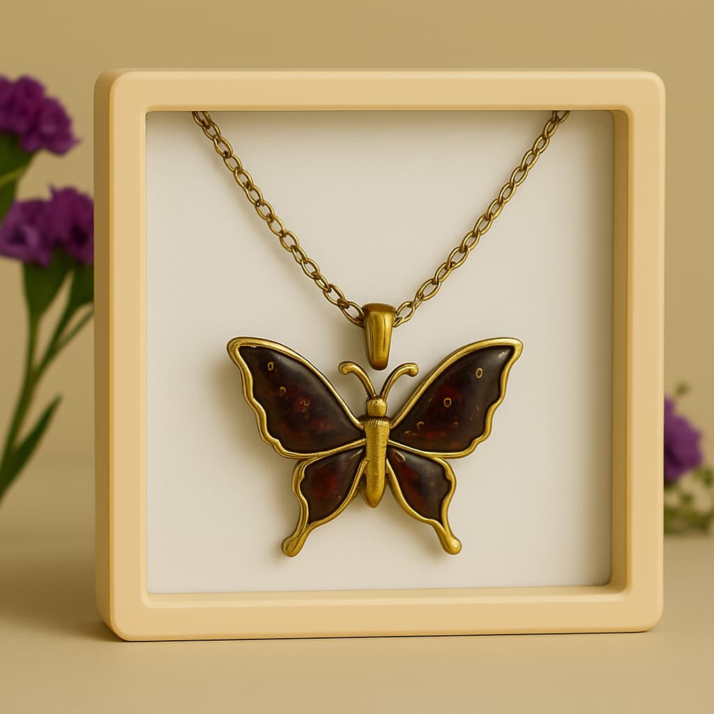 Golden Butterfly Resin Pendant – Where Elegance Meets Nature