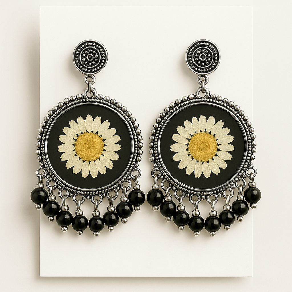 Handcrafted Resin Flower Earrings for Women