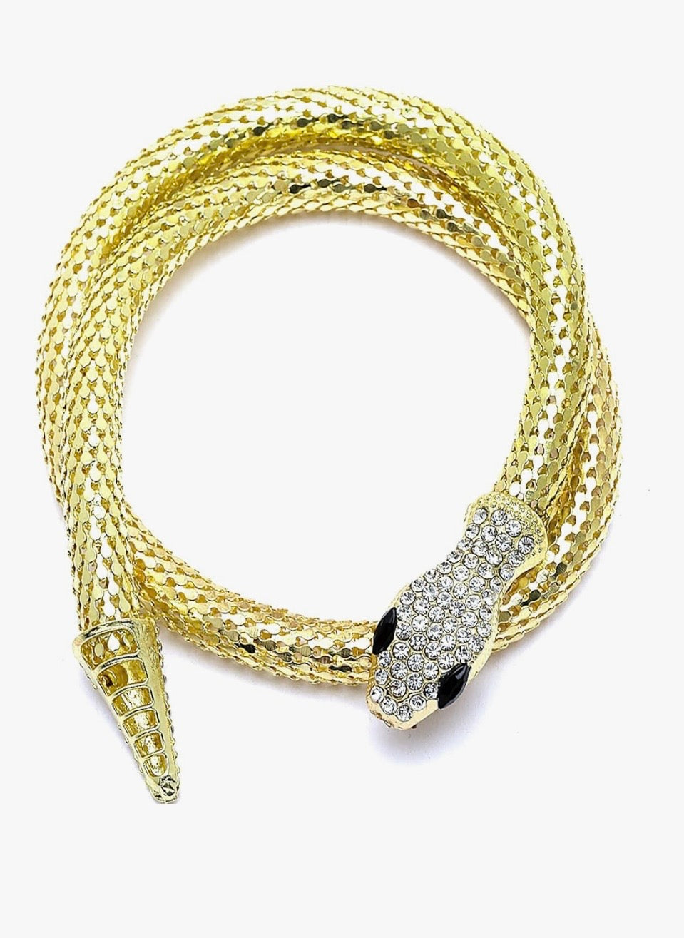 Luxury Snake Necklace - Fashion Statement Jewelry with Black Eyes