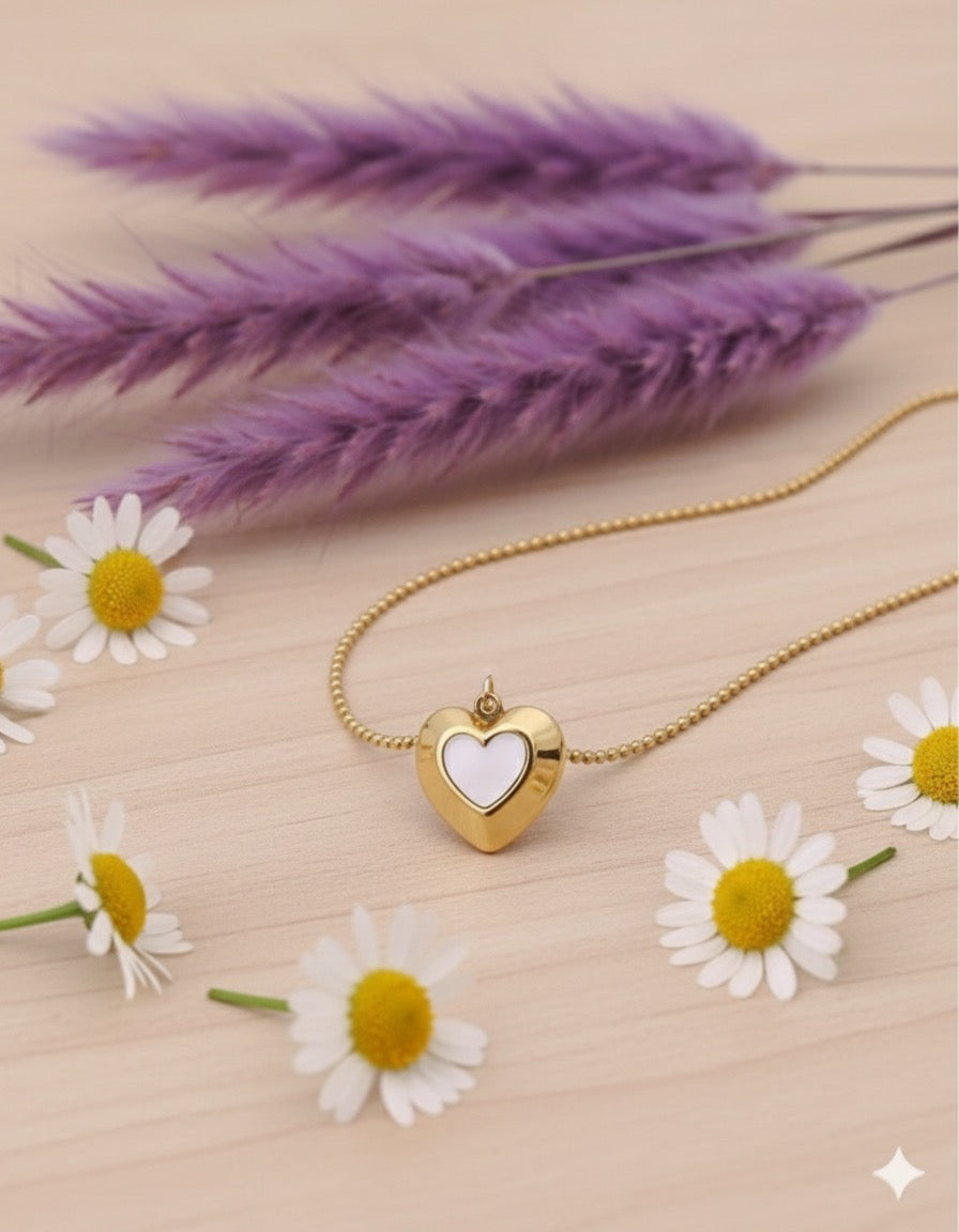 The Golden Heart Locket Necklace